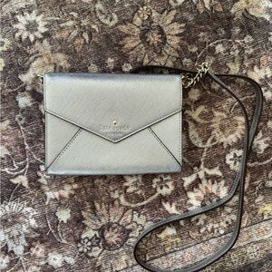 Kate Spade Metallic Silver Cedar Street Monday Crossbody Bag